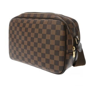 Louis Vuitton Reporter Damier Brown Bag Canvas Shoulder